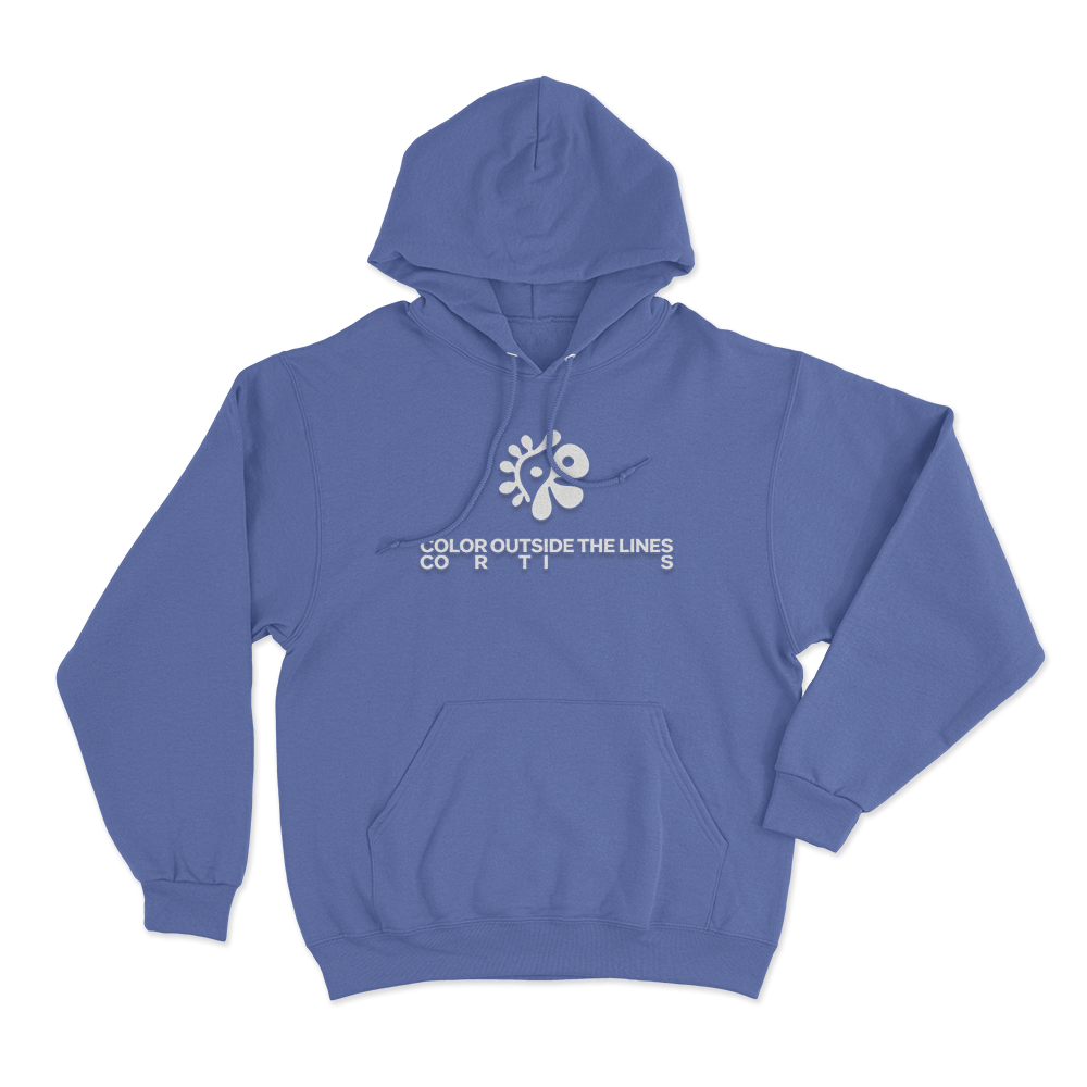 Color Outside The Lines Unisex Hoodie Blue Color Outside The Lines Unisex Hoodie Blue